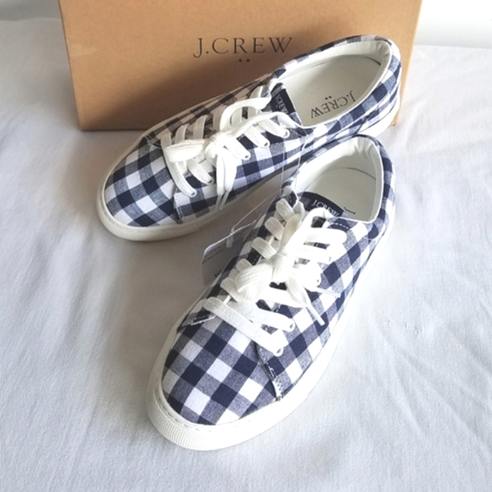 J.Crew Road Trip Printed Canvas Lace Up Sneakers - Picture 6 of 10